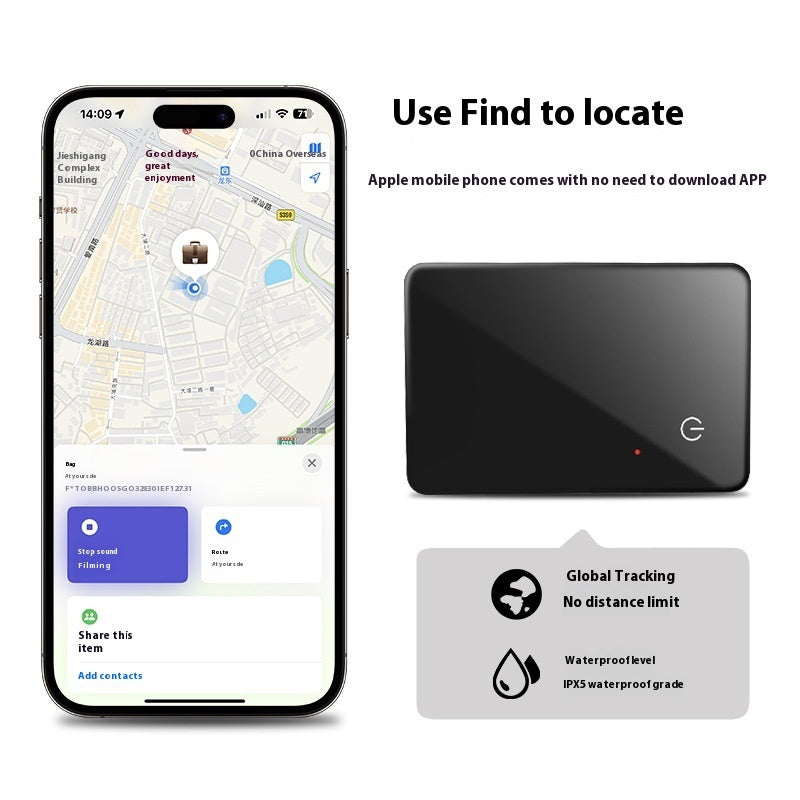 Smart Tracking Wallet Card – GPS Positioning & Anti-Lost Device