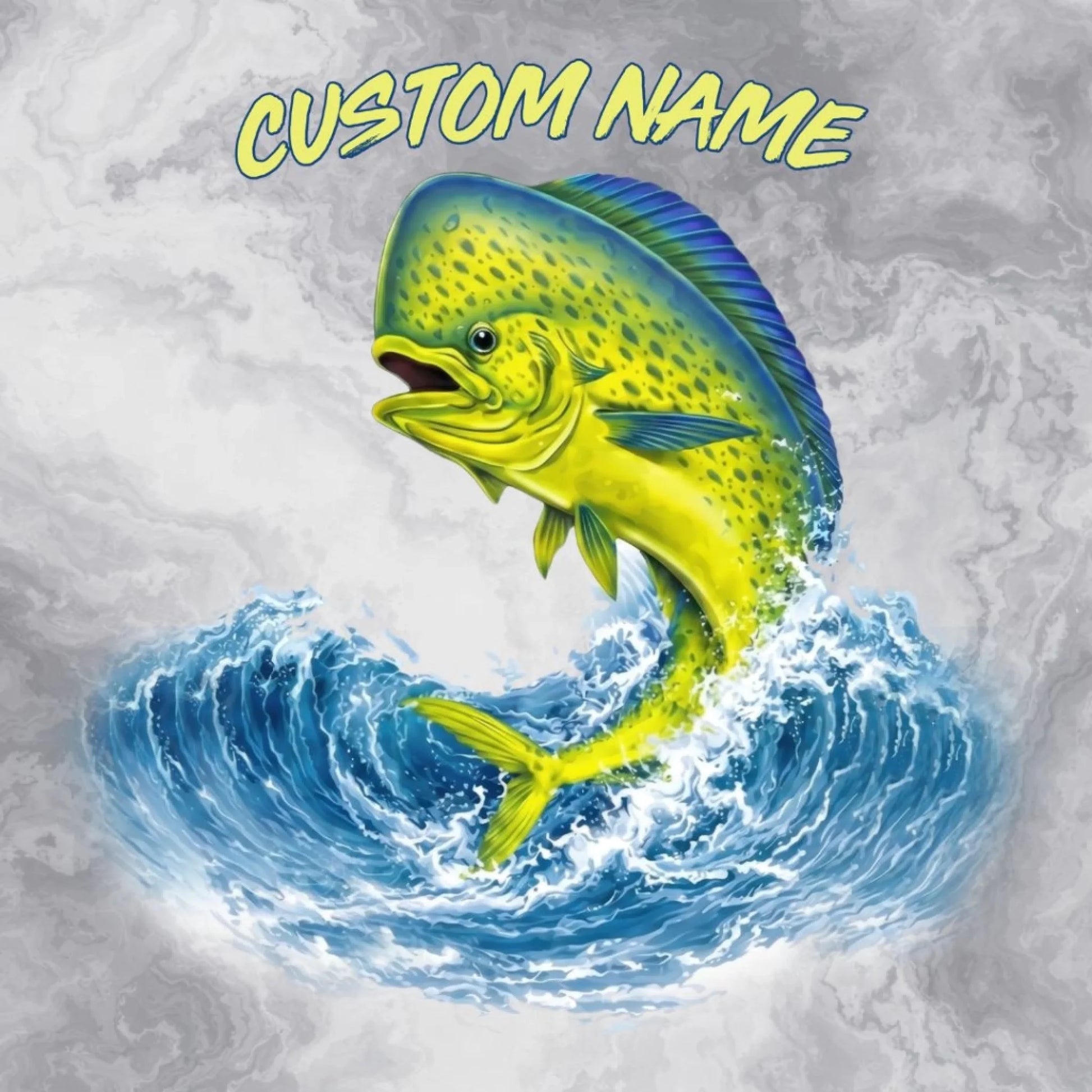 Mahi-Mahi Fishing Shirt – Custom Name Men's UPF 50+ Long Sleeve Sun Protectionart