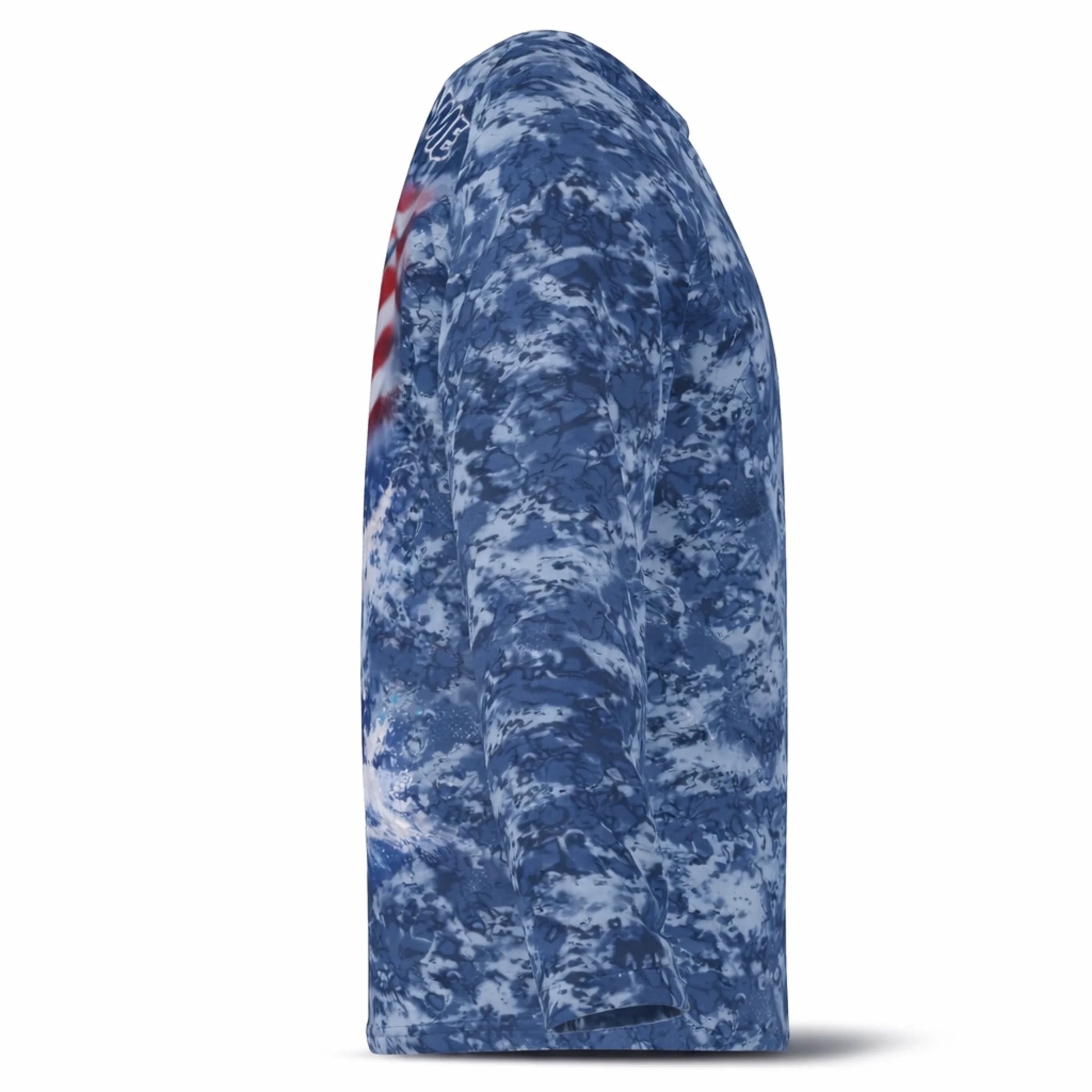 American Flag Blue Marlin Fishing Shirt – Custom Name Men's UPF 50+ Long Sleeve Sun Protection 4