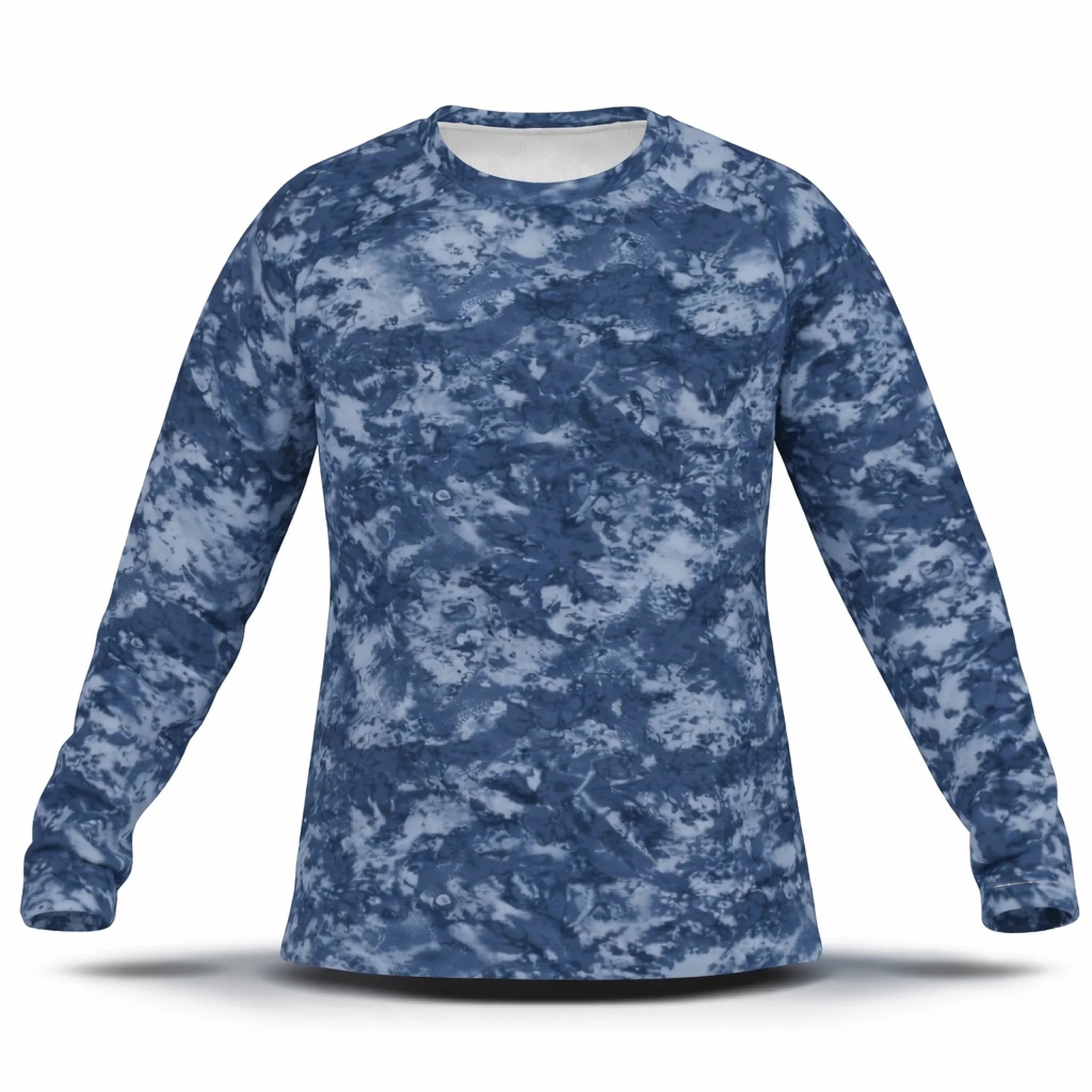 American Flag Blue Marlin Fishing Shirt – Custom Name Men's UPF 50+ Long Sleeve Sun Protection 3