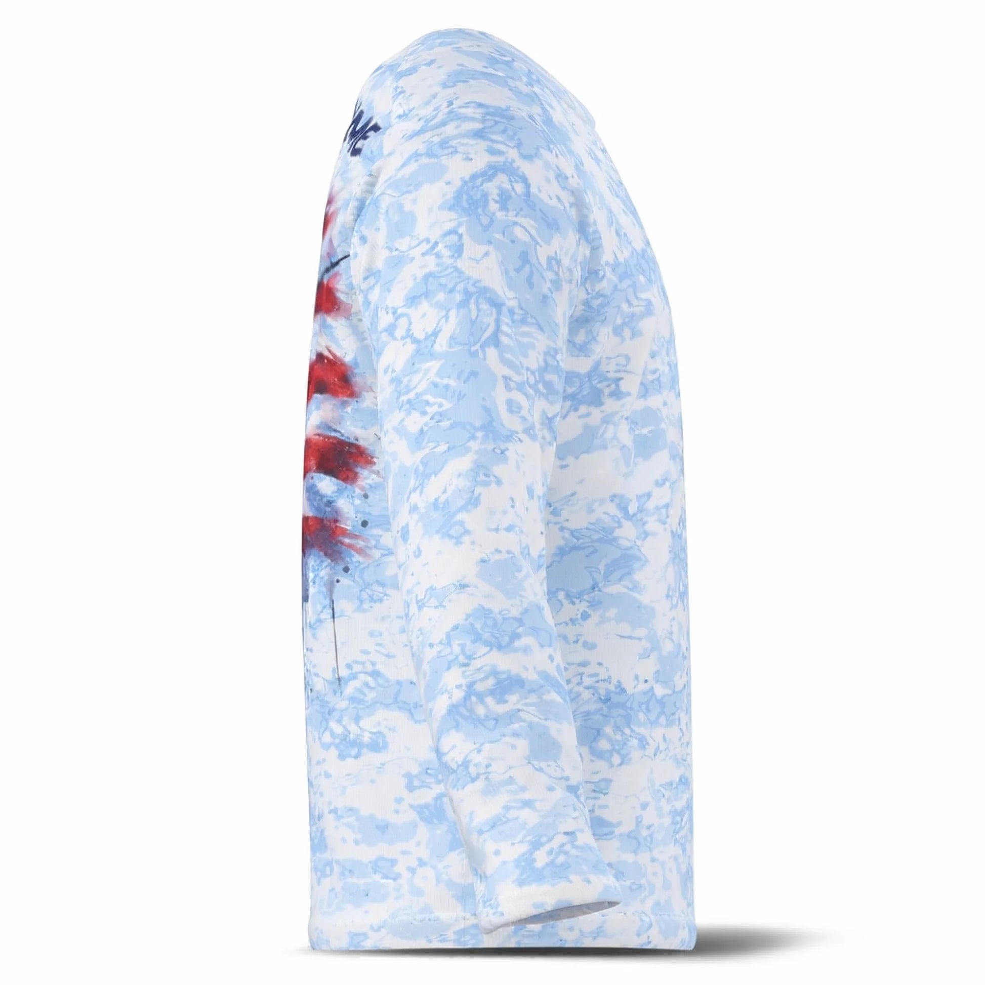 American Flag Blue Marlin Fishing Shirt – Custom Name Men's UPF 50+ Long Sleeve Sun Protection 8