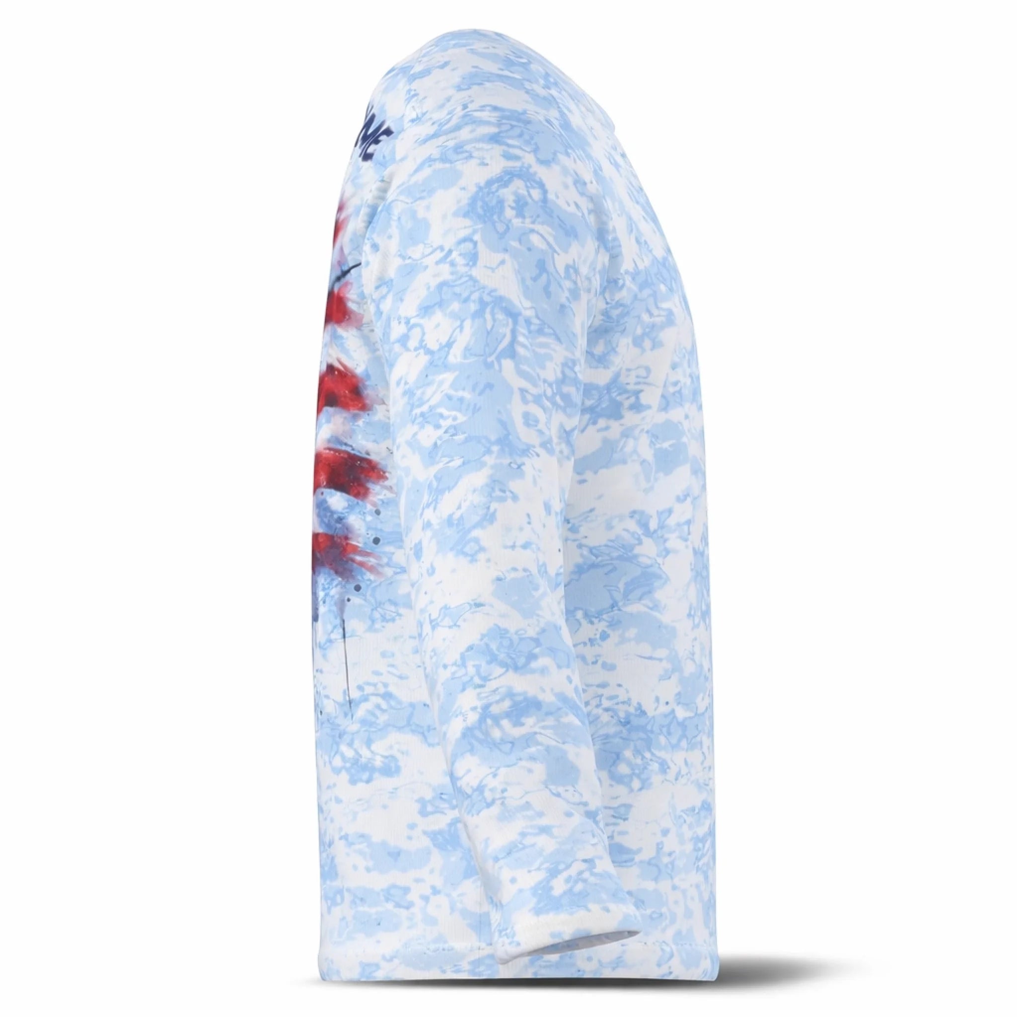 American Flag Blue Marlin Fishing Shirt – Custom Name Men's UPF 50+ Long Sleeve Sun Protection 8