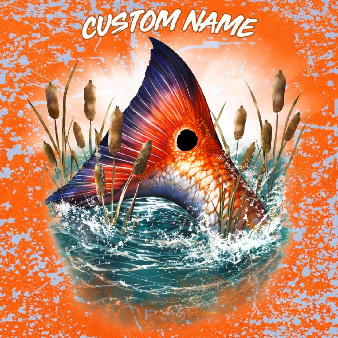 Redfish Fishing Shirt – Custom Name Men's UPF 50+ Long Sleeve Sun Protection1