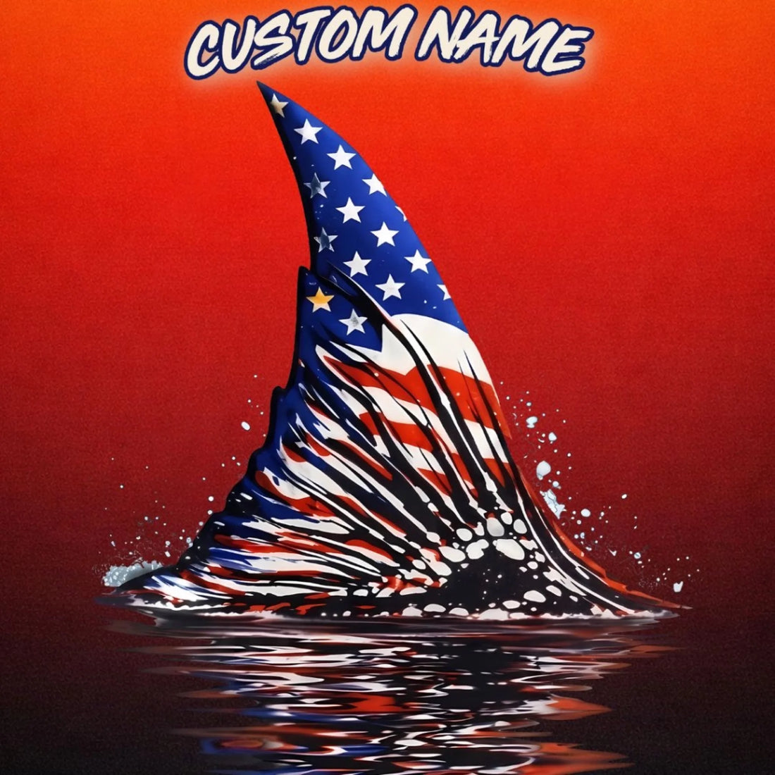 American Flag Redfish Fishing Shirt – Custom Name Men's UPF 50+ Long Sleeve Sun Protection 2