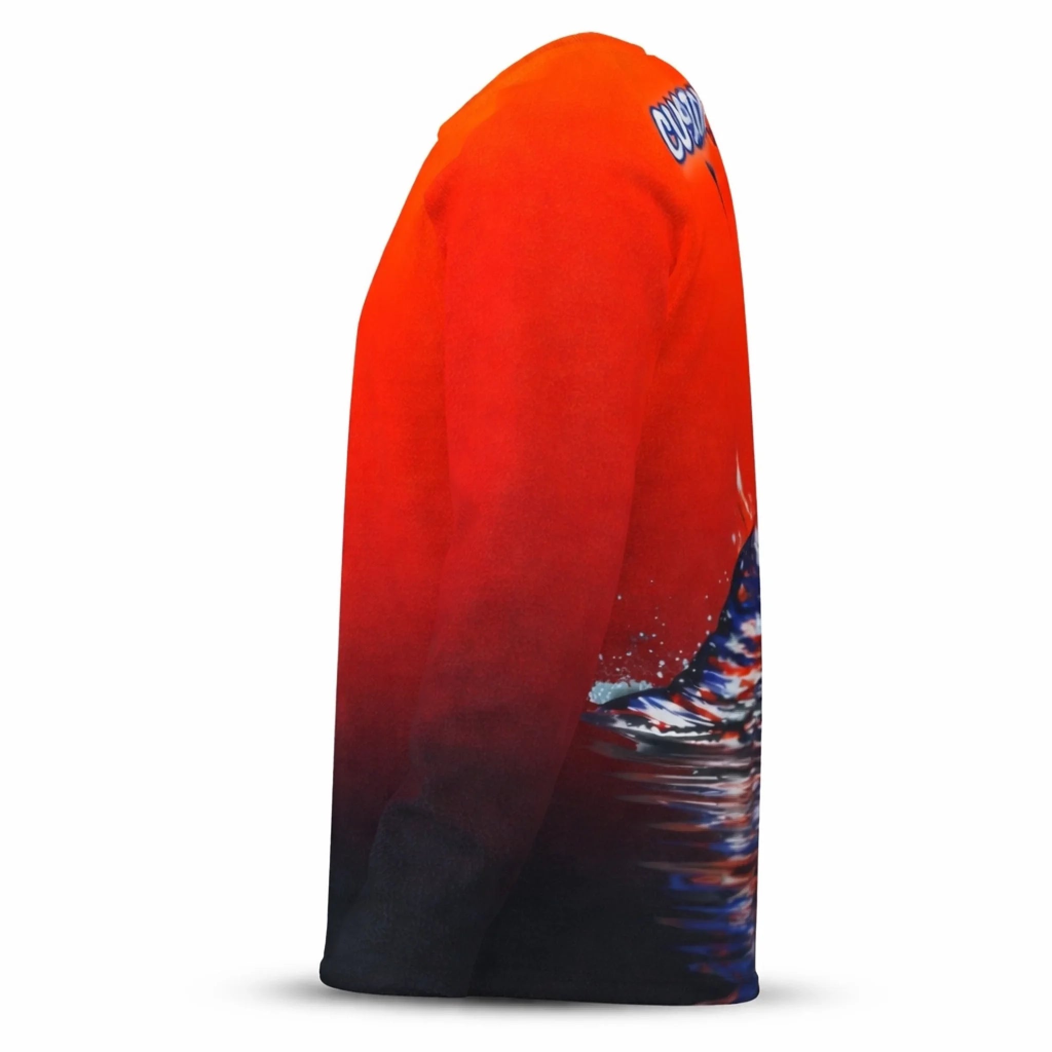 American Flag Redfish Fishing Shirt – Custom Name Men's UPF 50+ Long Sleeve Sun Protection3