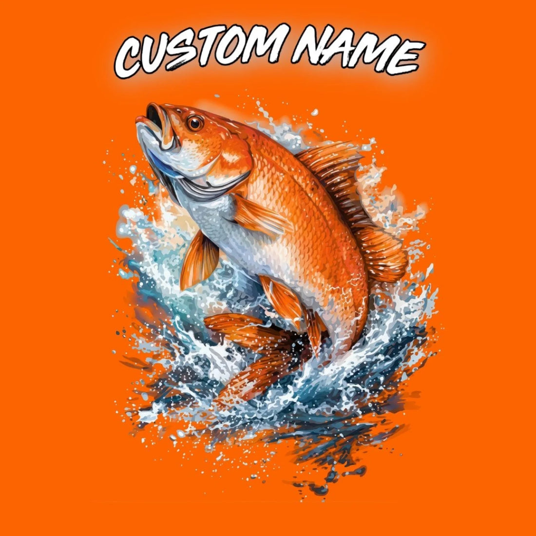 Coastal Redfish Fishing Shirt – Custom Name Men's UPF 50+ Long Sleeve Sun Protection