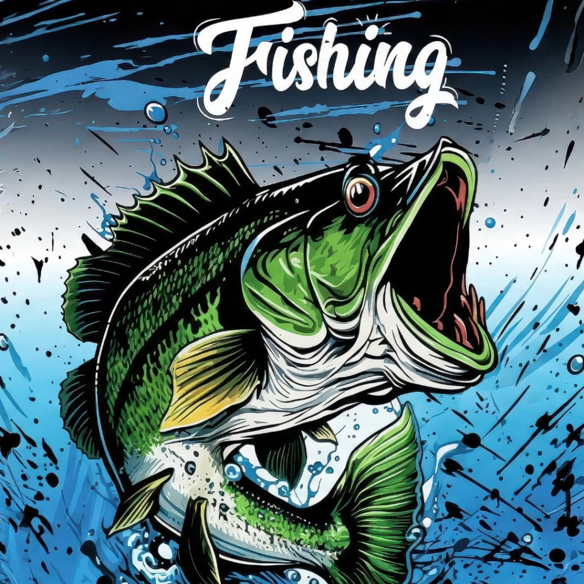 Graphic Largemouth Bass Fishing Shirt – Custom Name Men's UPF 50+ Long Sleeve Sun Protection 3