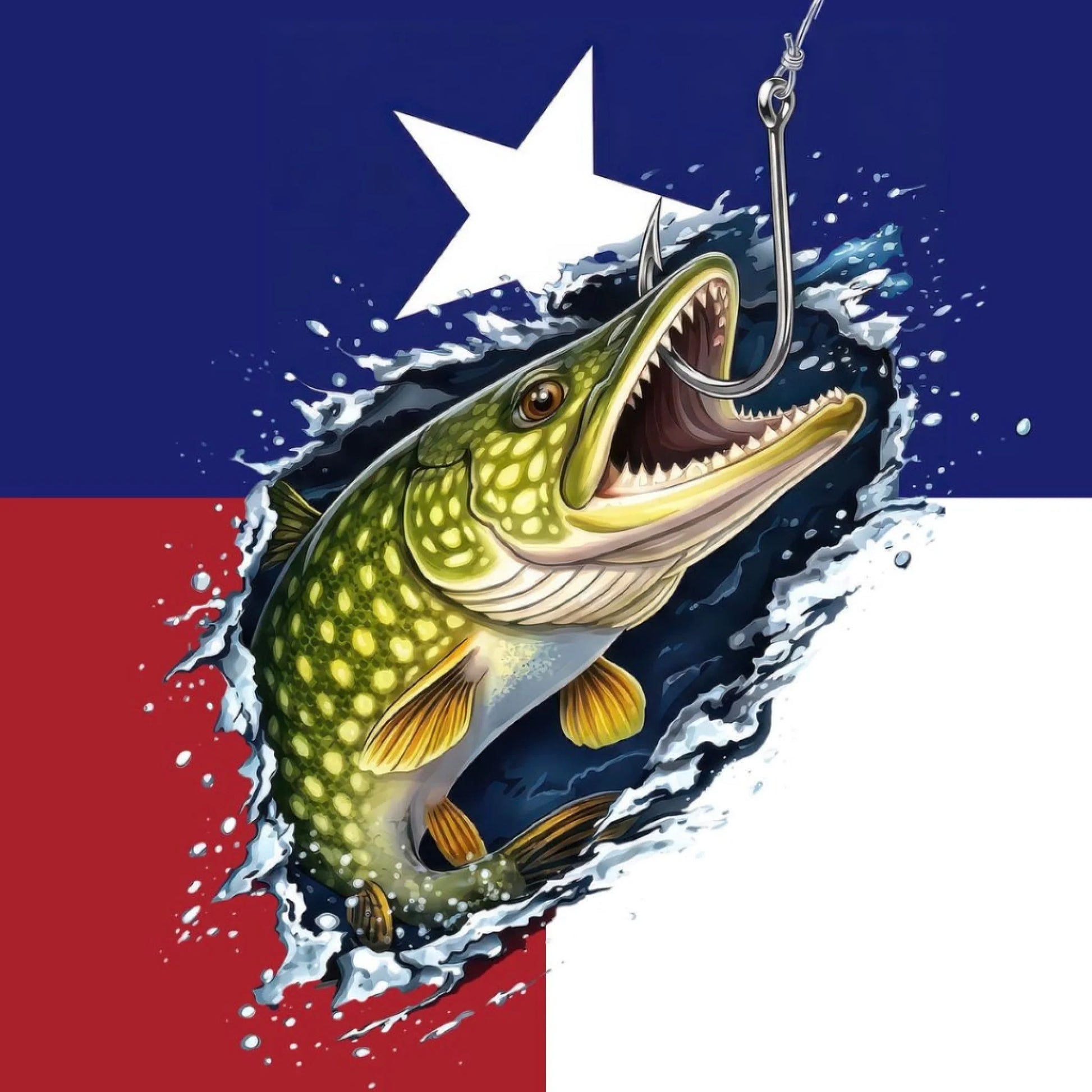American Flag Northern Pike Fishing Shirt – Custom Name Men’s UPF 50+ Long Sleeve Sun Protection HL28 3
