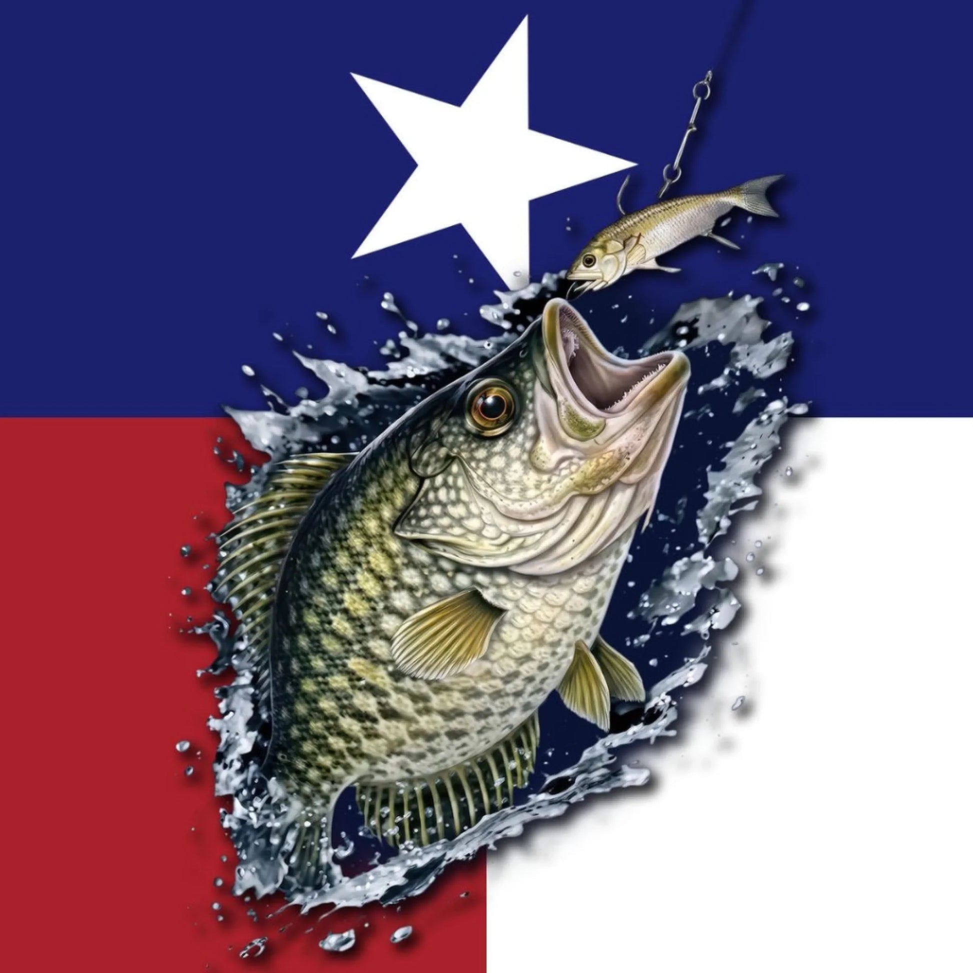 American Flag Crappie Fishing Shirt – Custom Name Men’s UPF 50+ Long Sleeve Sun Protection HL30
