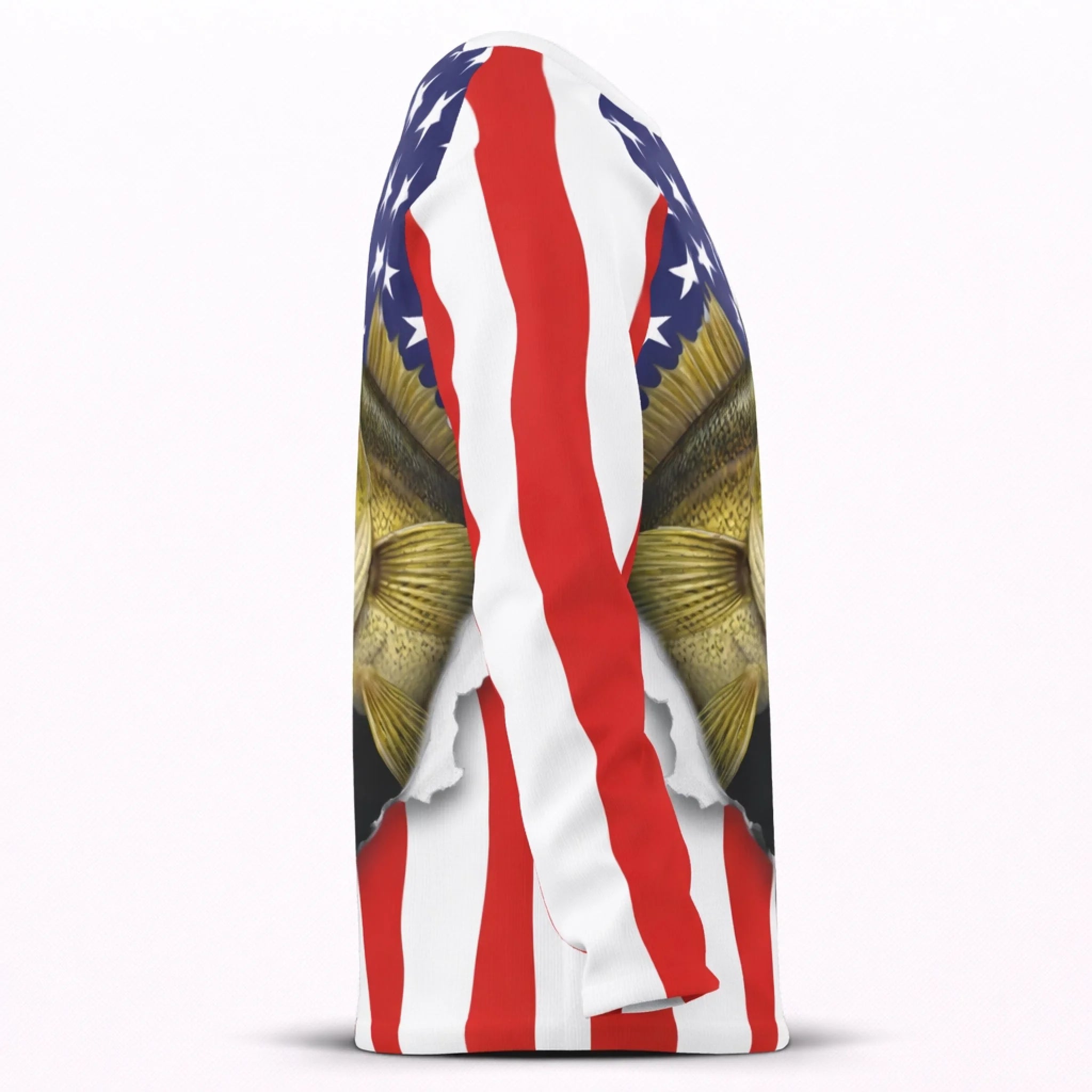 American Flag Largemouth Bass Fishing Shirt – Custom Name Men’s UPF 50+ Long Sleeve Sun Protection HL33 3