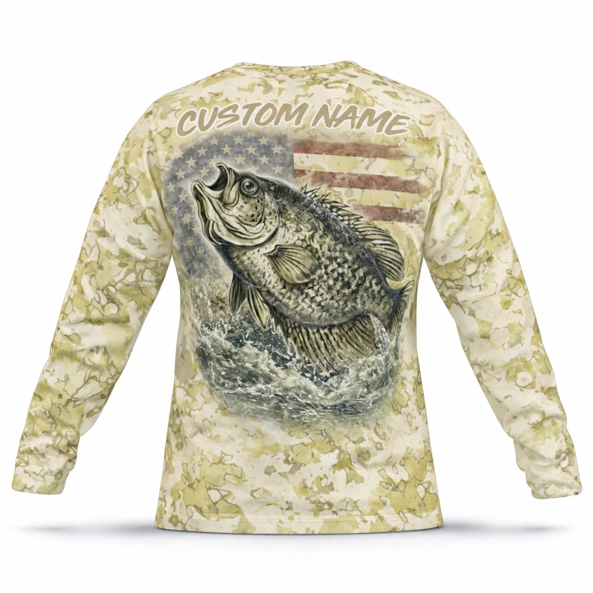 Custom Name Crappie Fishing Shirt – Men’s UPF 50+ Long Sleeve Sun Protection HL44 2