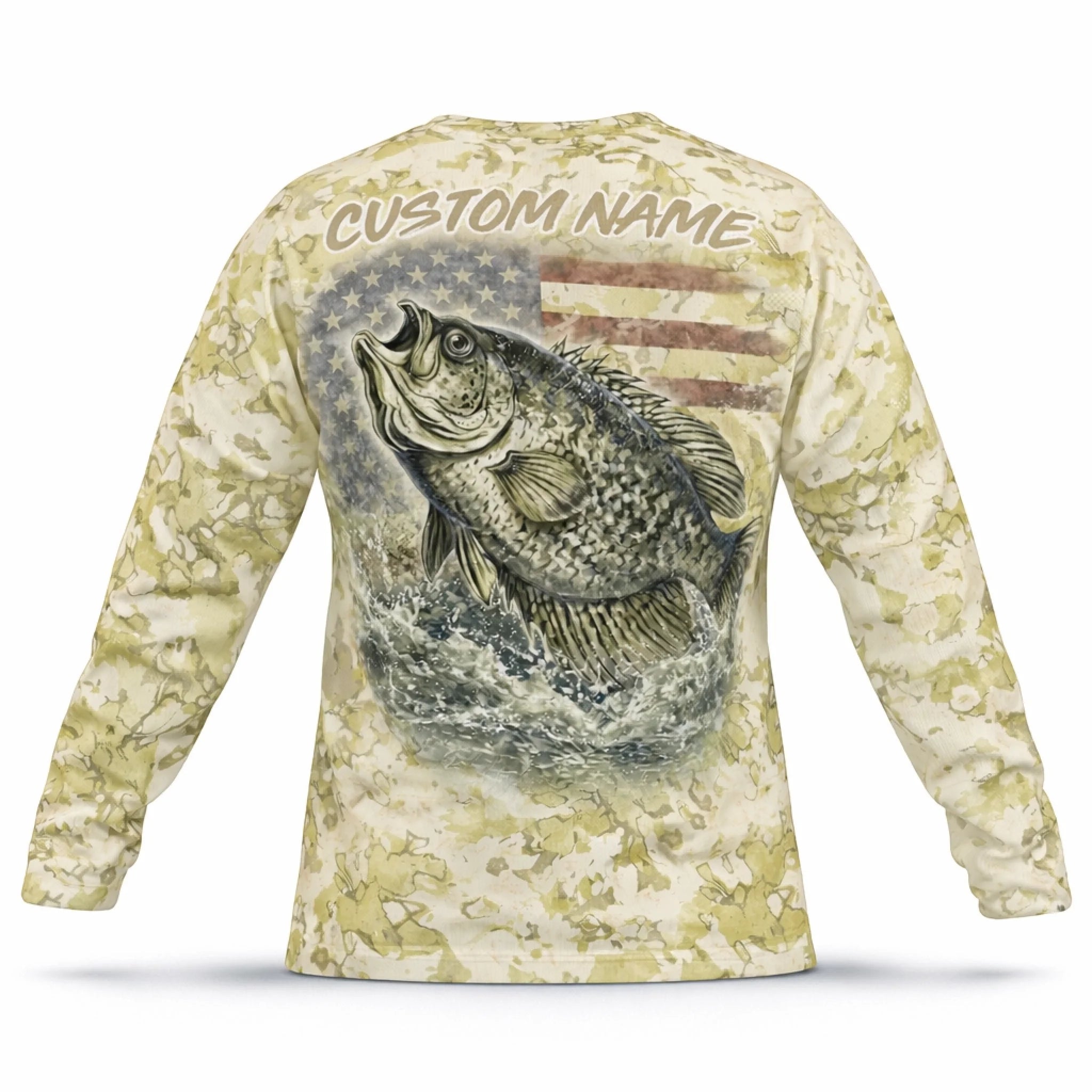 Custom Name Crappie Fishing Shirt – Men’s UPF 50+ Long Sleeve Sun Protection HL44 2