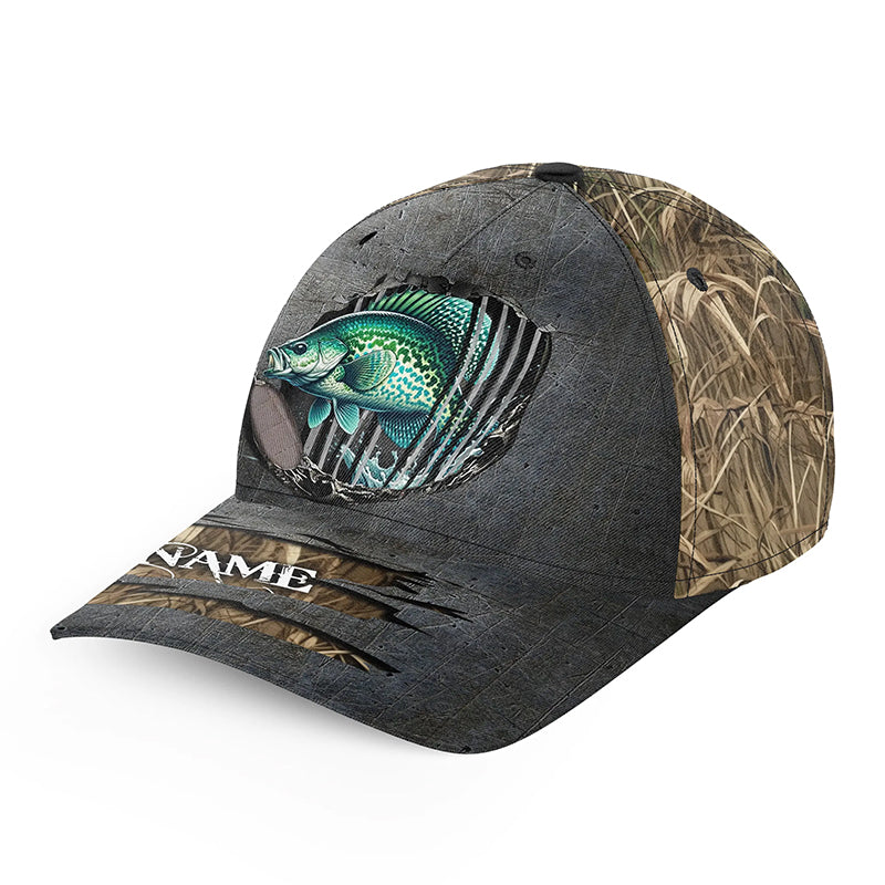 Alternative view of Crappie fishing camo Custom fishing hat Unisex Fishing Baseball Angler crappie hat cap NQS1961