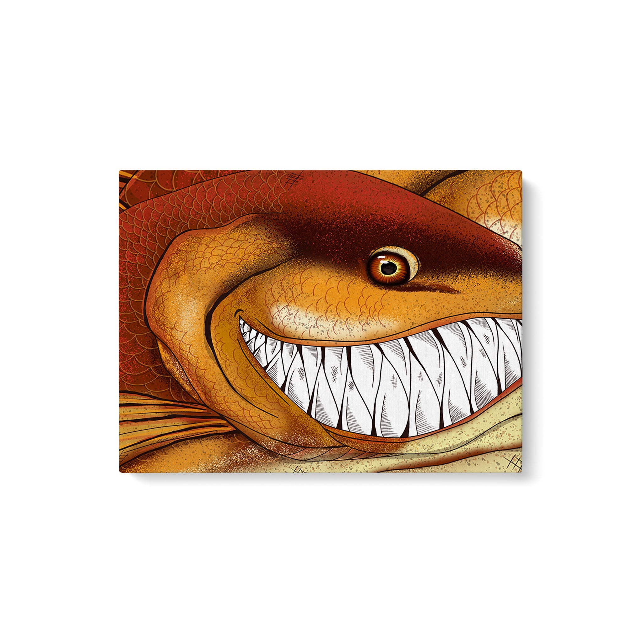 Alternative view of Funny Redfish fishing art Matte Canvas Redfish fish wall art