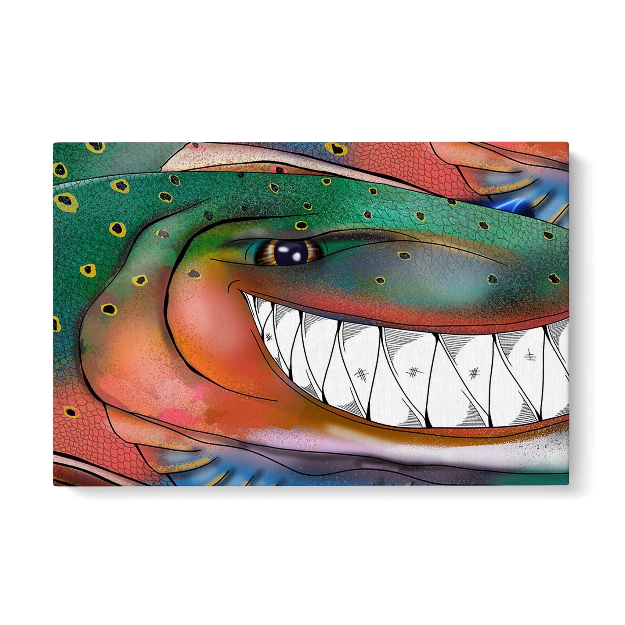 Trout fly fishing art Matte Canvas Rainbow trout fish wall art - Image 4